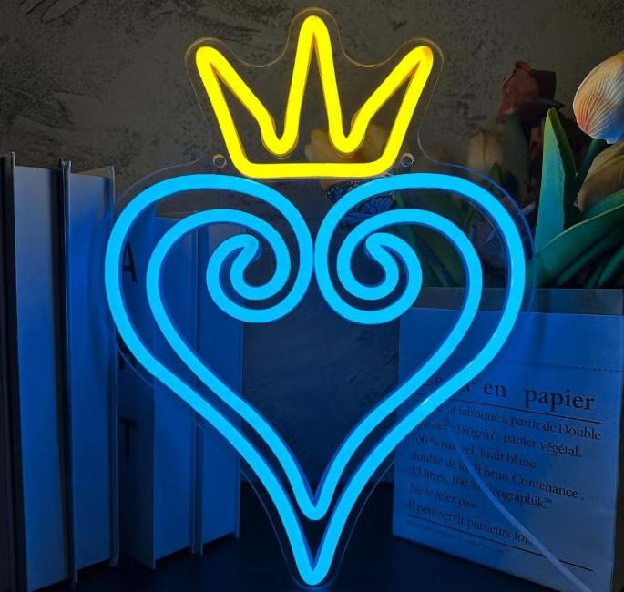 LED lamp neon stijl Koning Harten (33x25cm), Verzamelen, Merken en Reclamevoorwerpen, Nieuw, Ophalen of Verzenden