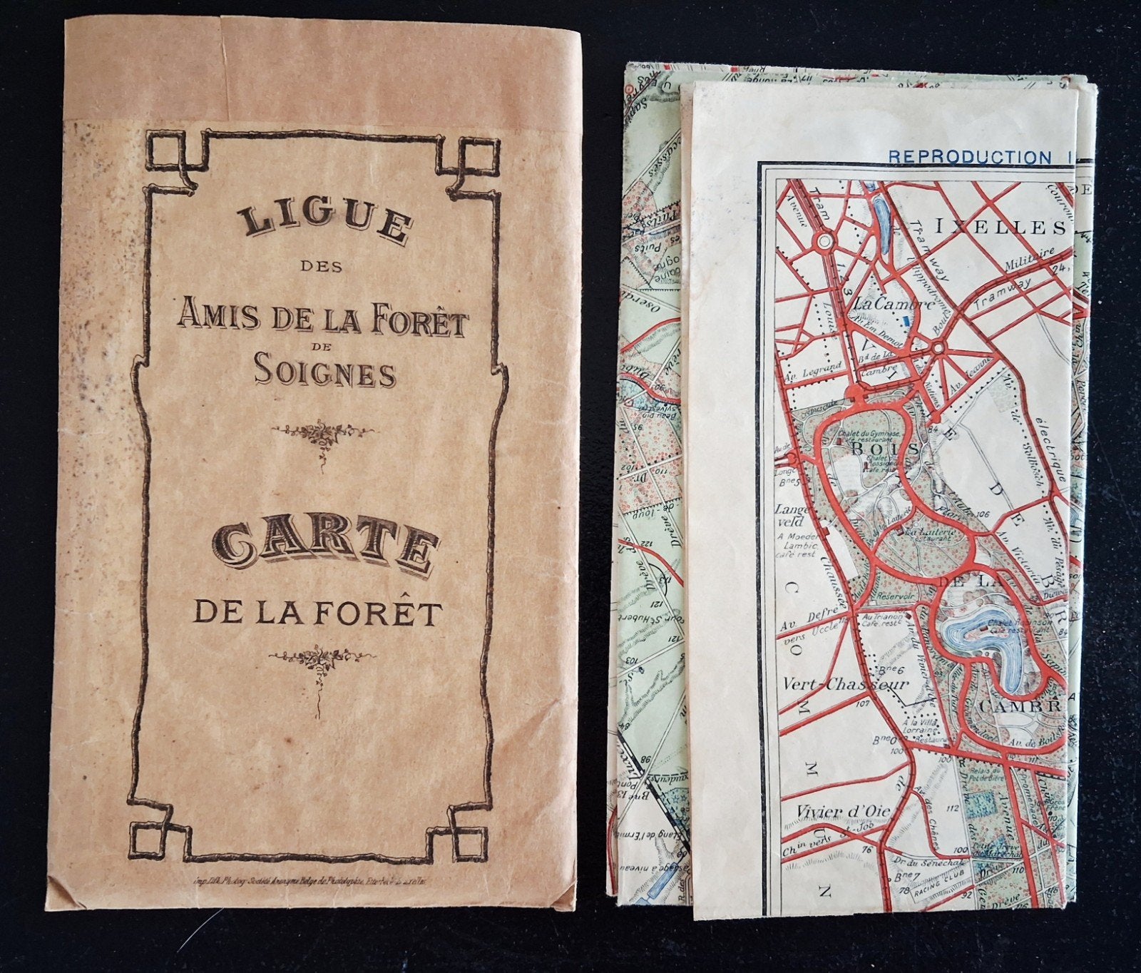 Carte de la Forêt de Soignes 1916