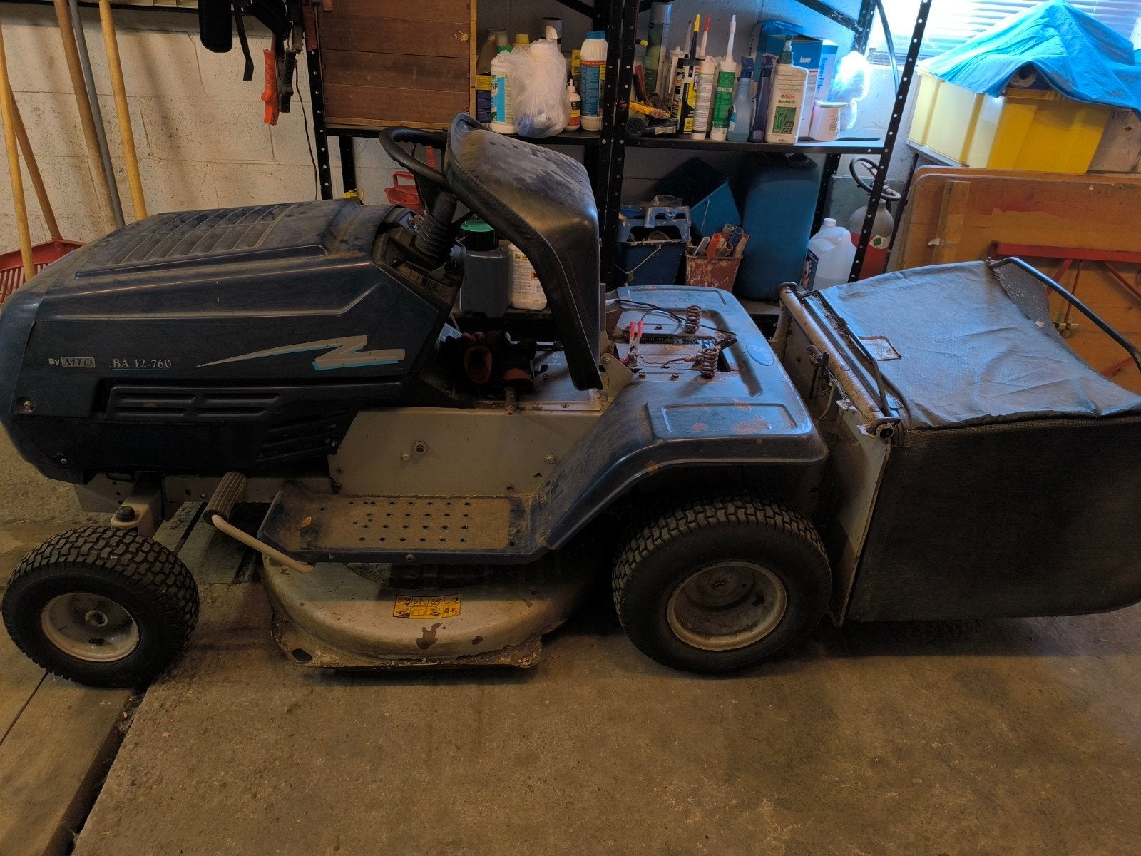 tracteur tondeuse, Ophalen
