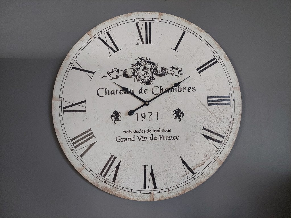Vintage wandklok 60cm, Ophalen, Nieuw, Analoog, Wandklok
