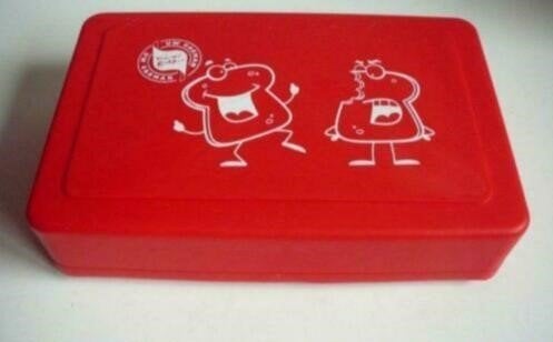 brooddoos "de warme bakker uw vakman", Ophalen of Verzenden, Zo goed als nieuw, Rood, Bus of Trommel