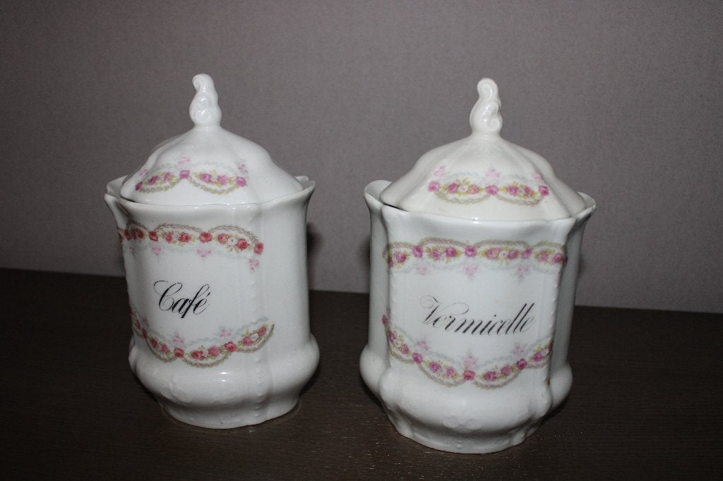 2 bocaux de conservation anciens (Café et Vermicelle), Enlèvement ou Envoi