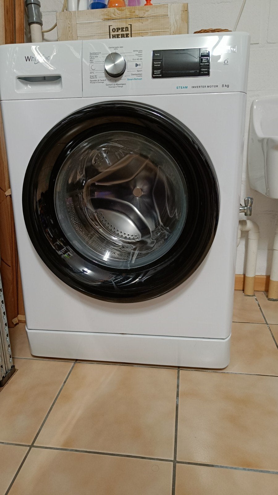 Whirlpool FFBBE 8468 BEV F Wasmachine - 8 kg - 1400 toeren, Ophalen