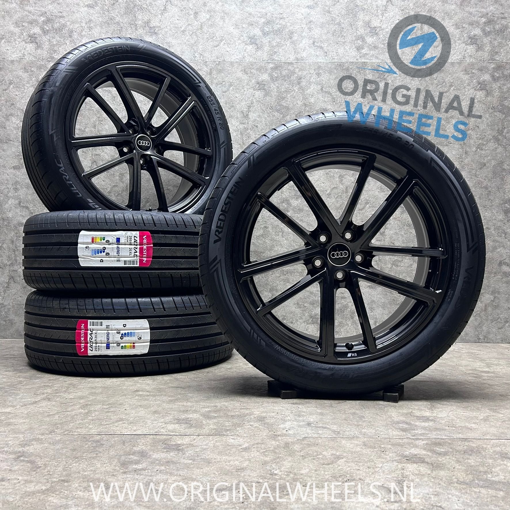NIEUW 20 inch originele RS velgen + zomerbanden Audi Q5 SQ5, 255 mm, -, -, Banden en Velgen