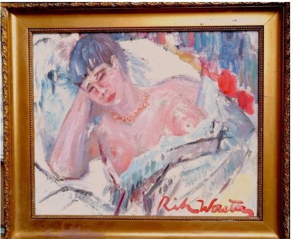 Rik Wouters "" Sleeping woman"" olieverf, Verzenden