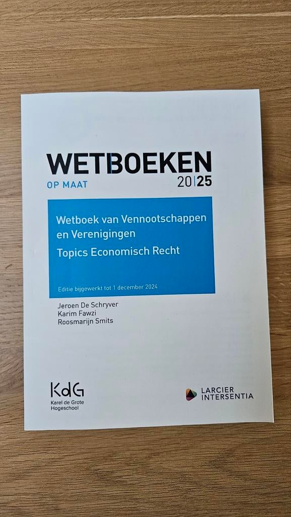 Wetboeken op maat 20/25 Vennootschappen en Verenigingen, Boeken, Ophalen