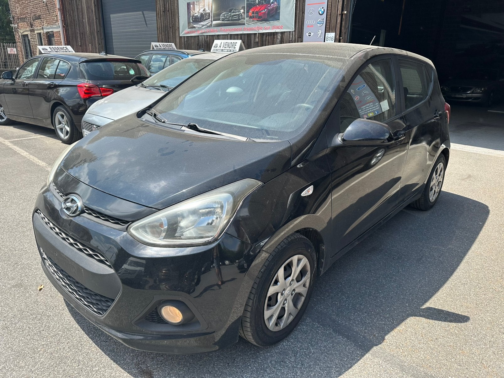 I10 2015 998cc 48kw export marchand, Euro 5, Automatische klimaatregeling, Zwart, Bedrijf