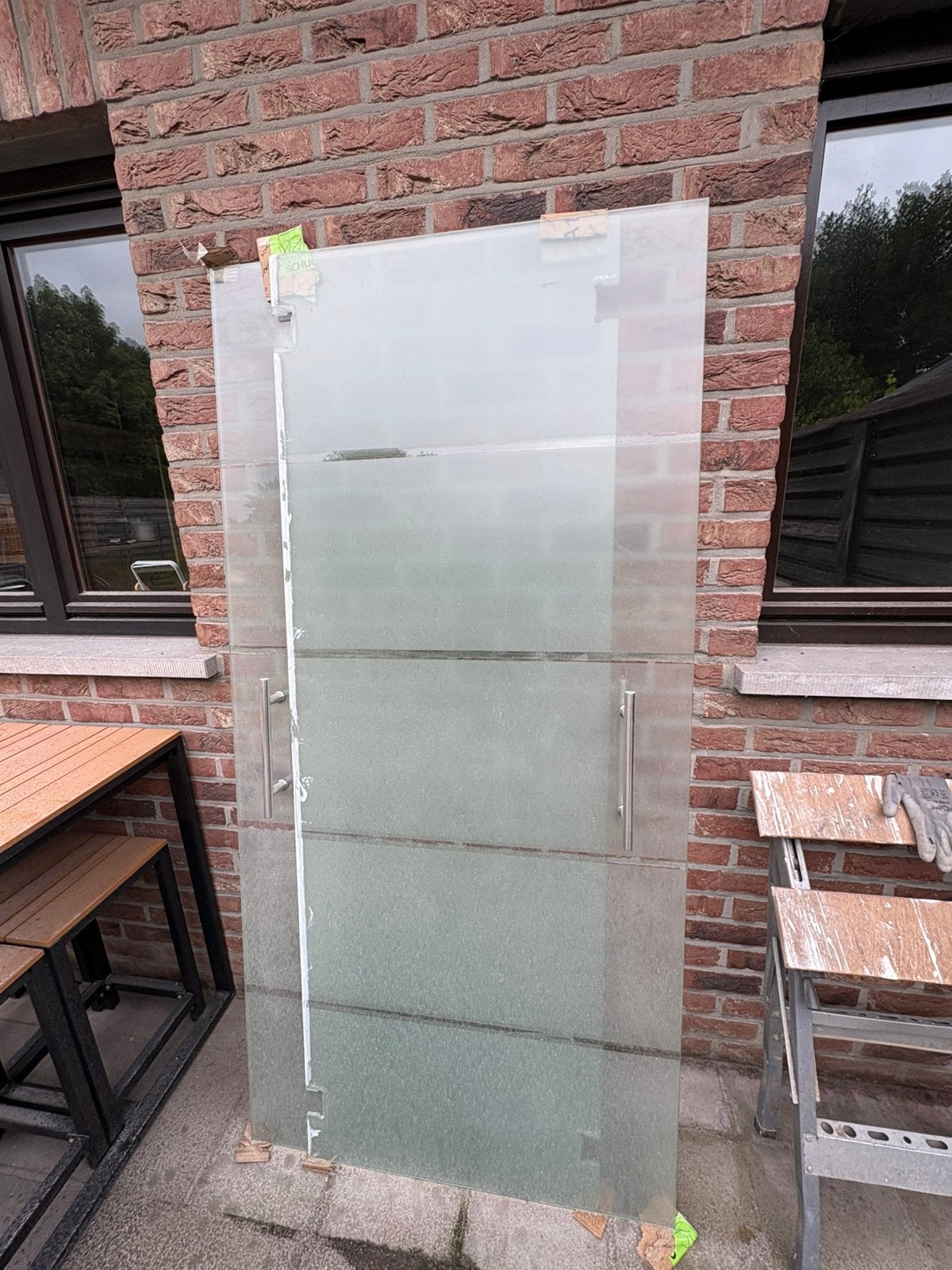 Glazen binnendeuren, Doe-het-zelf en Bouw, Ophalen, Gebruikt, 80 tot 100 cm, Binnendeur