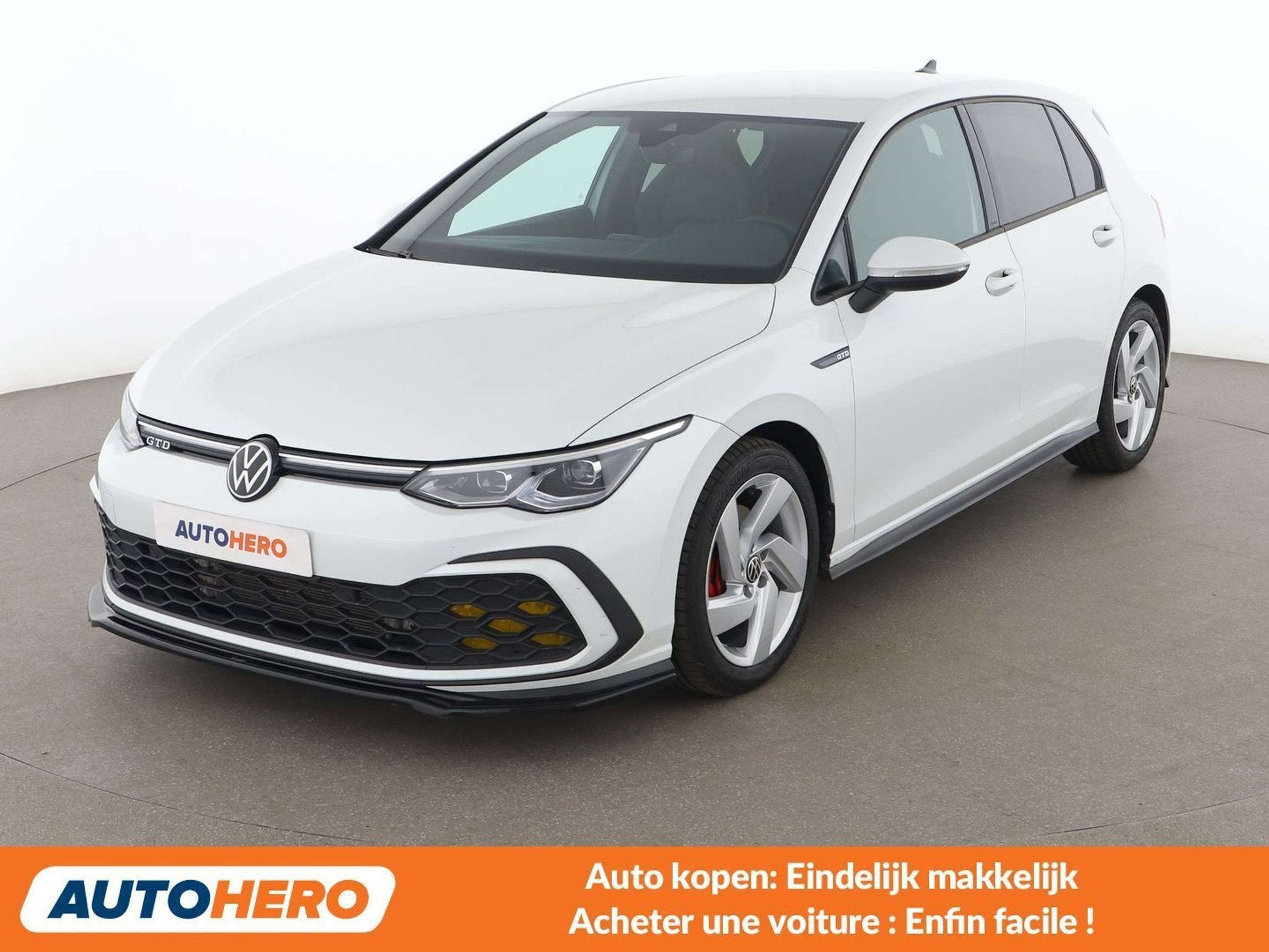 Volkswagen Golf 2.0 TDI GTD (bj 2023, automaat), Auto's, Stof, Gebruikt, 1465 kg, Wit