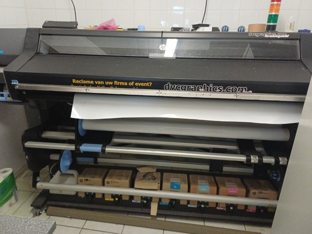 HP Latex 570 grootformaatprinter 162 cm + inkten + rollen, Ophalen, Gebruikt, Printer, Inkjetprinter