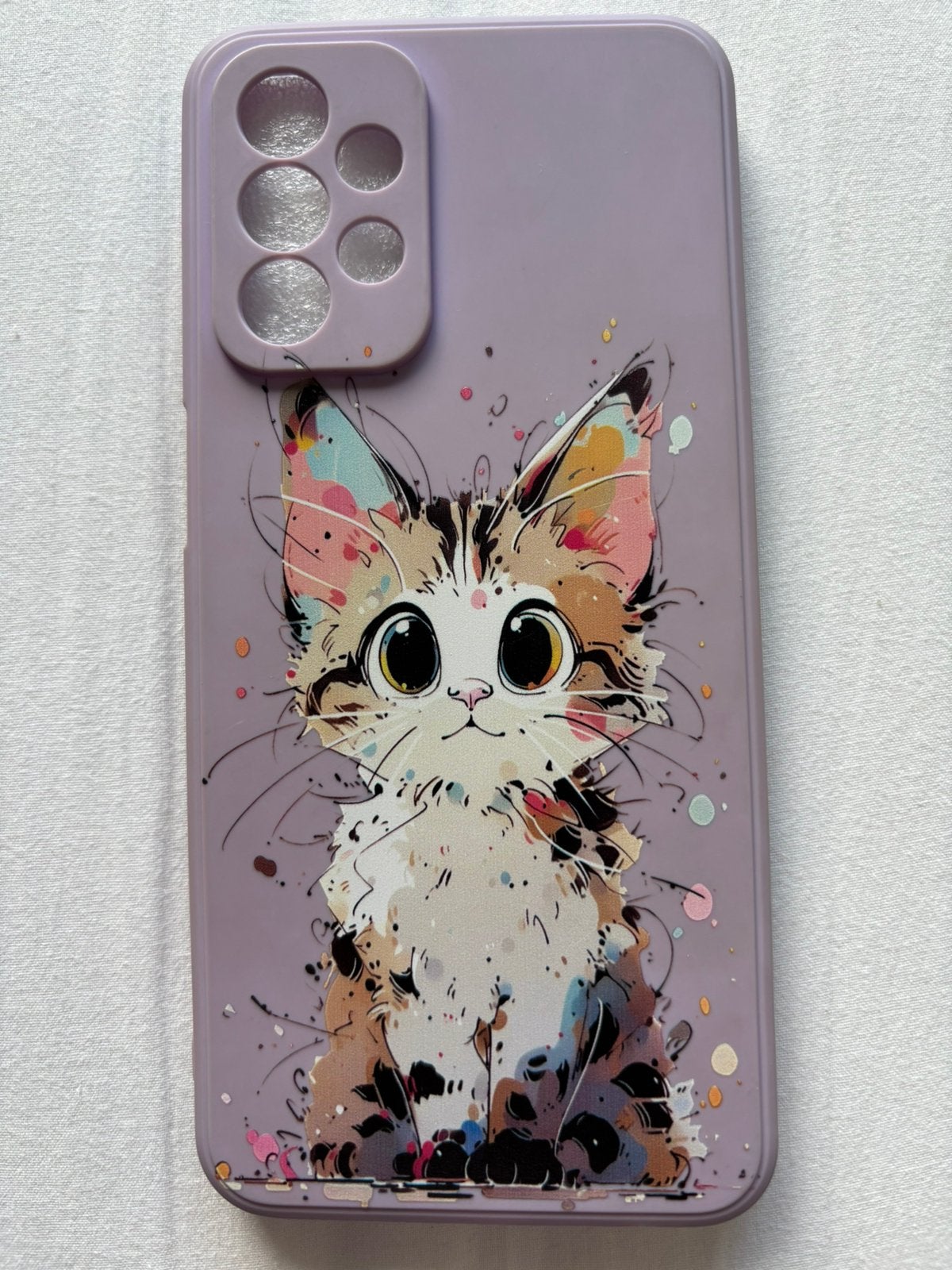 Kunstige kat gsm hoesje, Telecommunicatie, Siliconen, Ophalen, Rondom bescherming, Meerkleurig