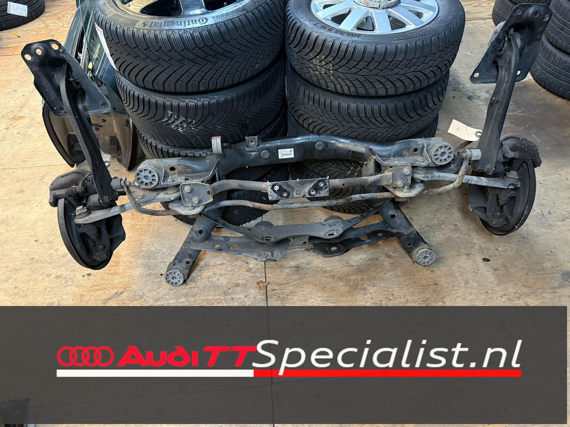 Achteras compleet Audi TT MK2 8J 3.2 V6 Quattro, Auto-onderdelen, Ophanging en Onderstel, Audi, Gebruikt, Herkomst onderdeel bekend