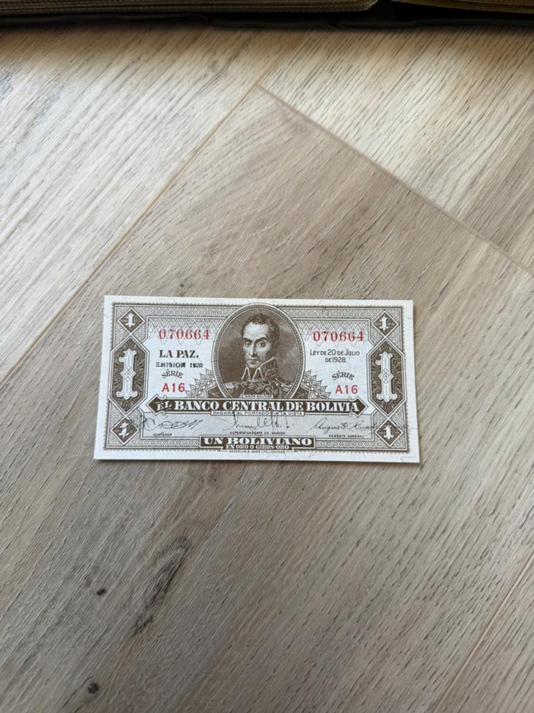 1 Boliviano de 1928 est très beau !, Timbres & Monnaies, Billets de banque | Amérique, Enlèvement ou Envoi
