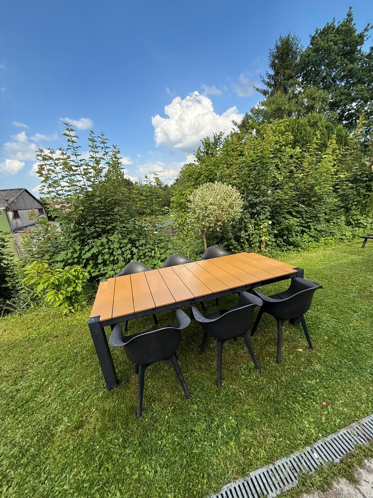 Table a manger, Maison & Meubles, Teck, 100 à 150 cm, Enlèvement, Utilisé