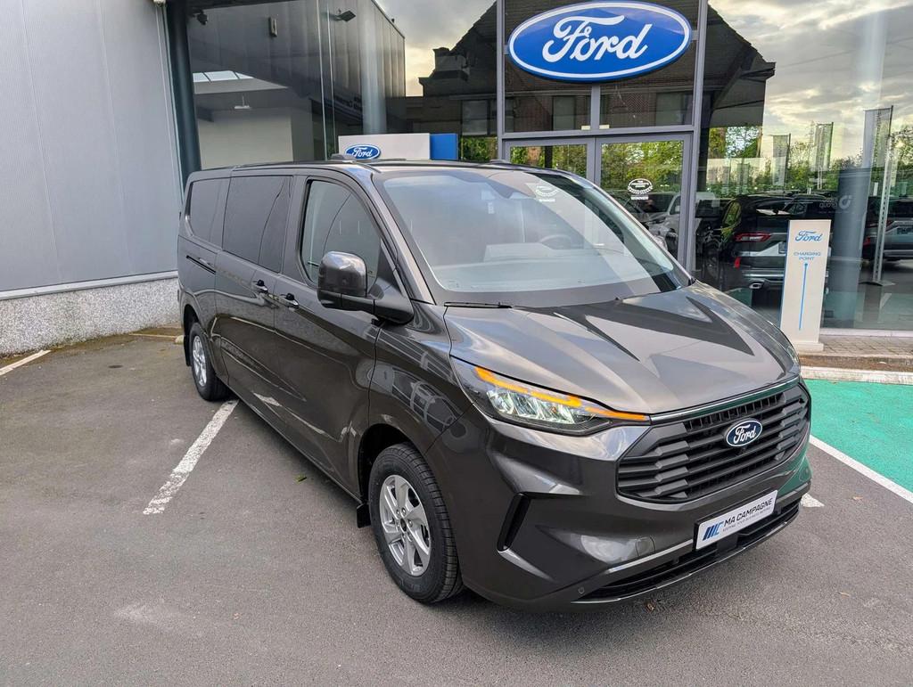 Ford Transit Custom DC 6pl Limited 320L L2 2.0TDCi 170pk A8, Argent ou Gris, Achat, 4 portes, Noir