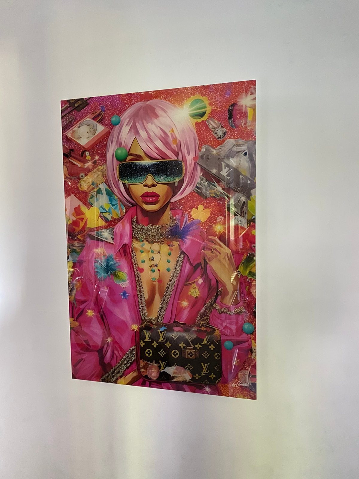 Poster in Plexiglass Louis Vuitton, Antiek en Kunst, Ophalen