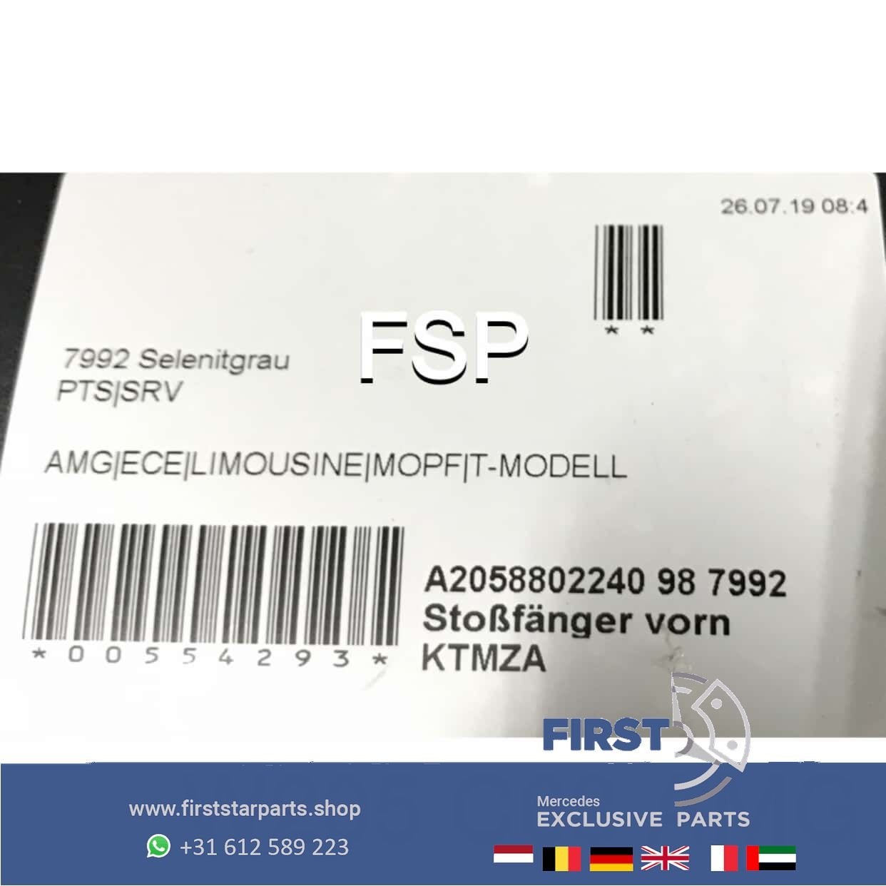 W205 S205 C63 AMG FACELIFT VOORBUMPER COMPLEET Mercedes C Kl, Gebruikt, -, Voor, Ophalen of Verzenden
