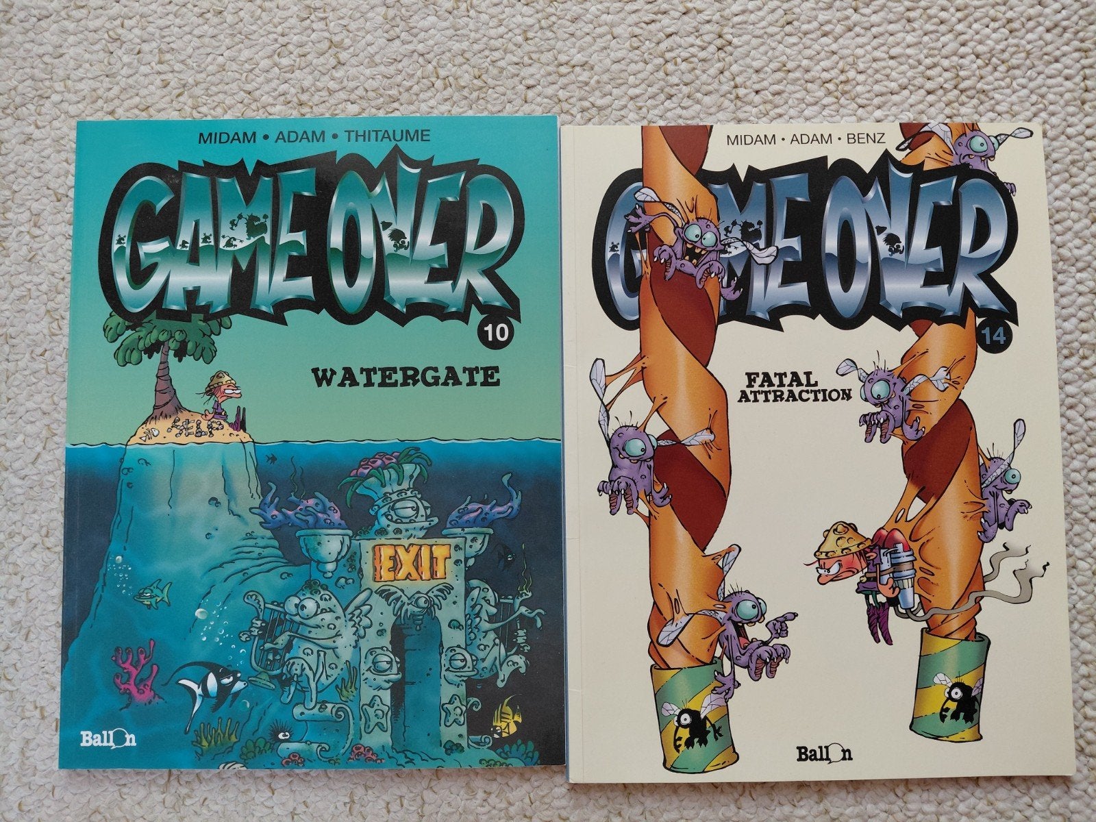 4 Game Over strips, Ophalen of Verzenden