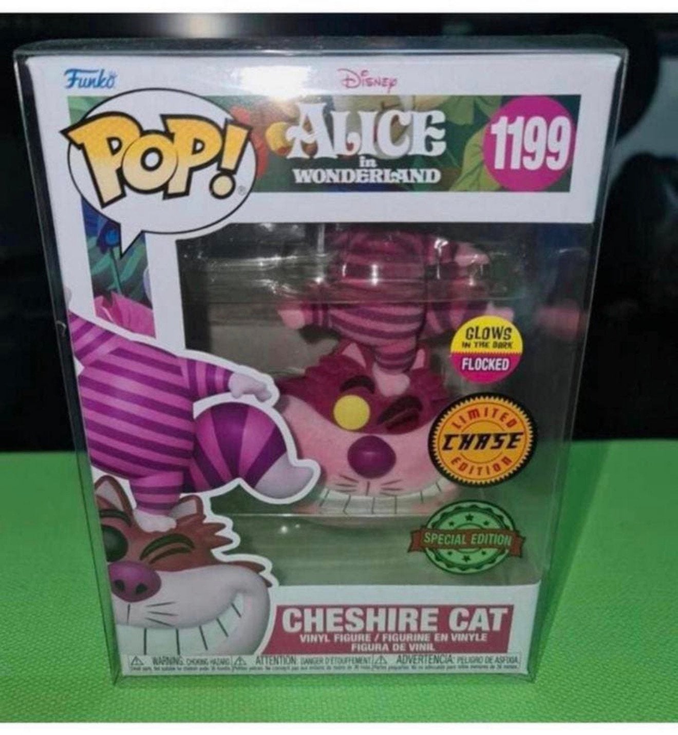 Funko Pop Cheshire Cat Flocked Glow #1199 Limited Chase ed, Verzamelen, Ophalen of Verzenden, Nieuw