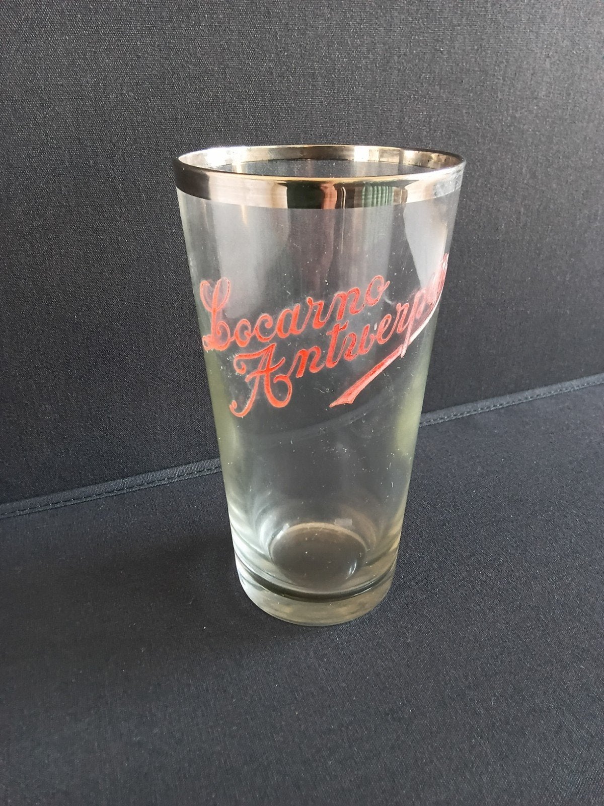 Zeldzaam Antiek bierglas  jaren  30' Locarno Antwerpen, Verzamelen, Biermerken, Ophalen of Verzenden
