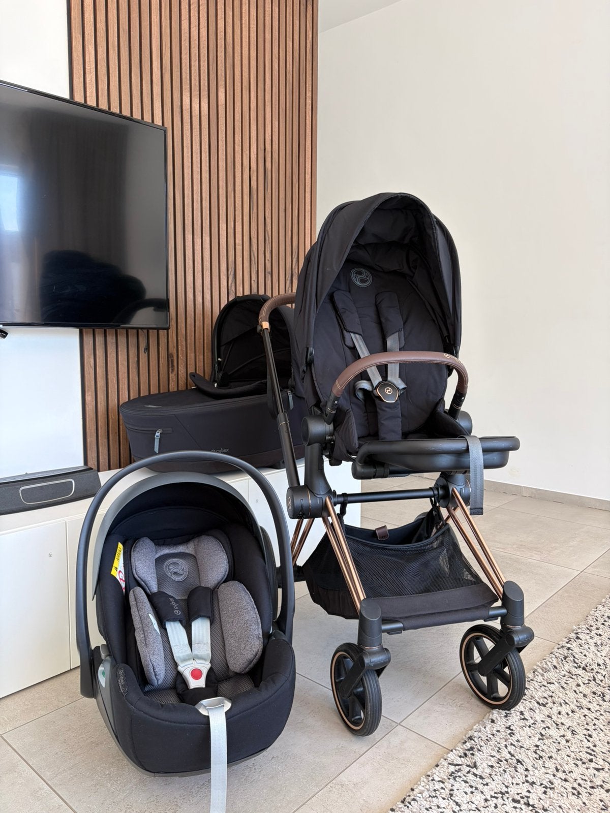 Poussette Cybex Priam 4 Rose Gold – Ensemble complet, Enlèvement, Comme neuf, Poussette, Maxi-Cosi
