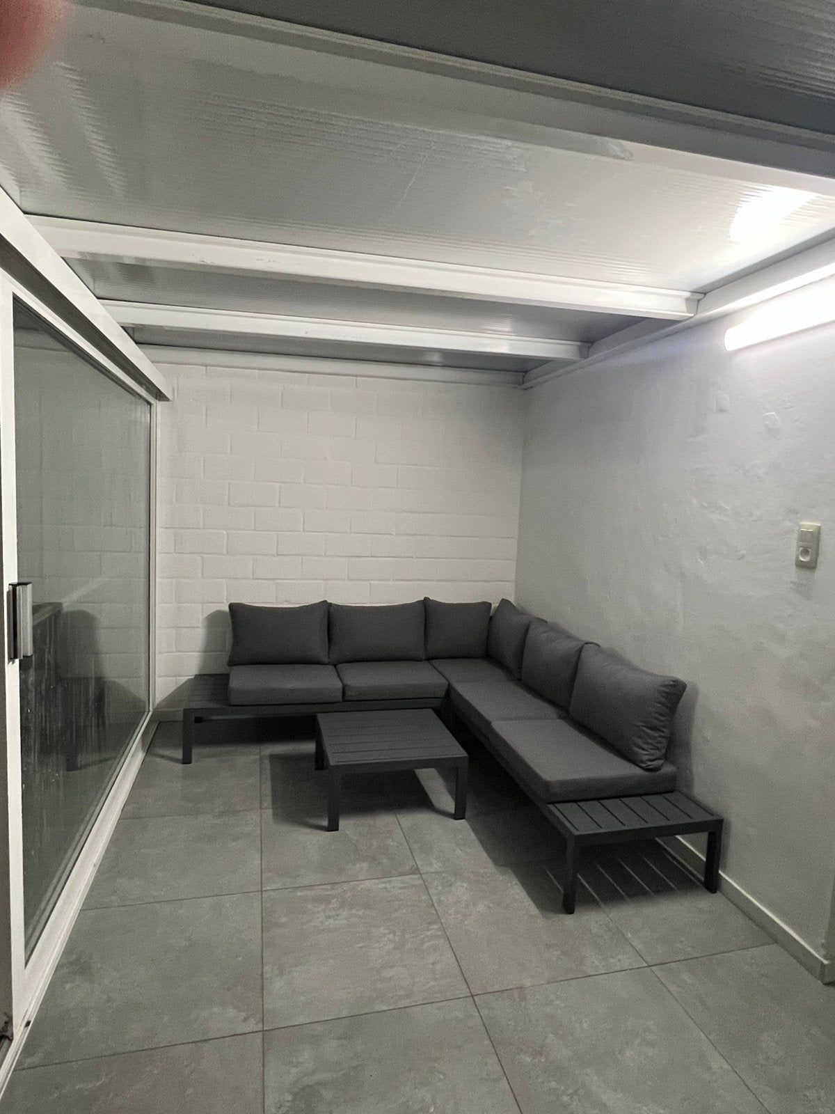 Grijs loungeset te koop, Enlèvement, Comme neuf, Sets de jardin