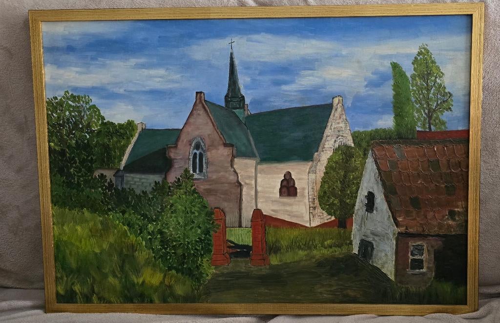 PRACHTIGE SCHILDERIJ EN TWEE NIEUWE KADERS IN NIEUWSTAAT, Enlèvement ou Envoi, Comme neuf, Peinture