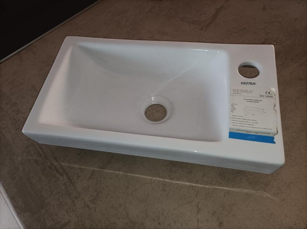 Petit lave-main en porcelaine rectangulaire, Enlèvement, Lavabo