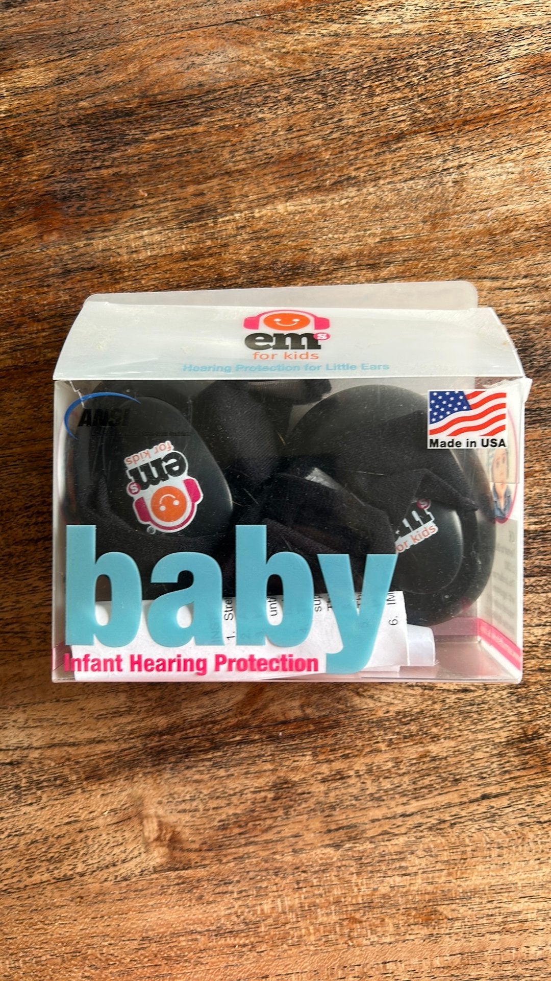 Gehoorbescherming voor baby zwart ems for kids, Ophalen, Zo goed als nieuw