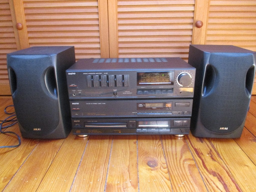 Vintage Sanyo stereoketen: in zeer goede staat, Enlèvement, Utilisé, Lecteur CD, Autres marques