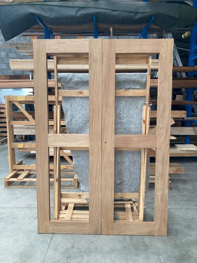 Cadre de portail double Afrormosia, Neuf, Portail battant, 150 à 200 cm, Enlèvement