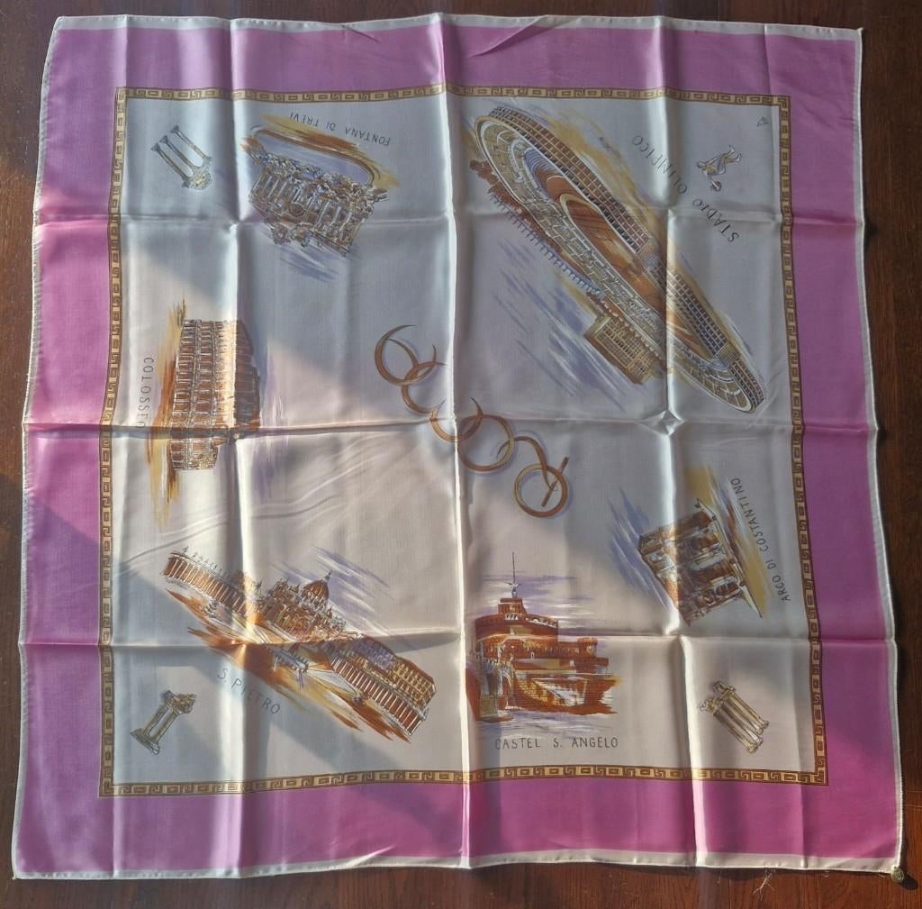 Zijden sjaal 80x80cm, Ophalen, Zo goed als nieuw, Sjaal