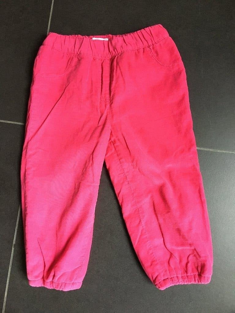 broek in extenso fluweel roos maat 92 of 2 jaar, Broek, Meisje, In extenso, Ophalen of Verzenden