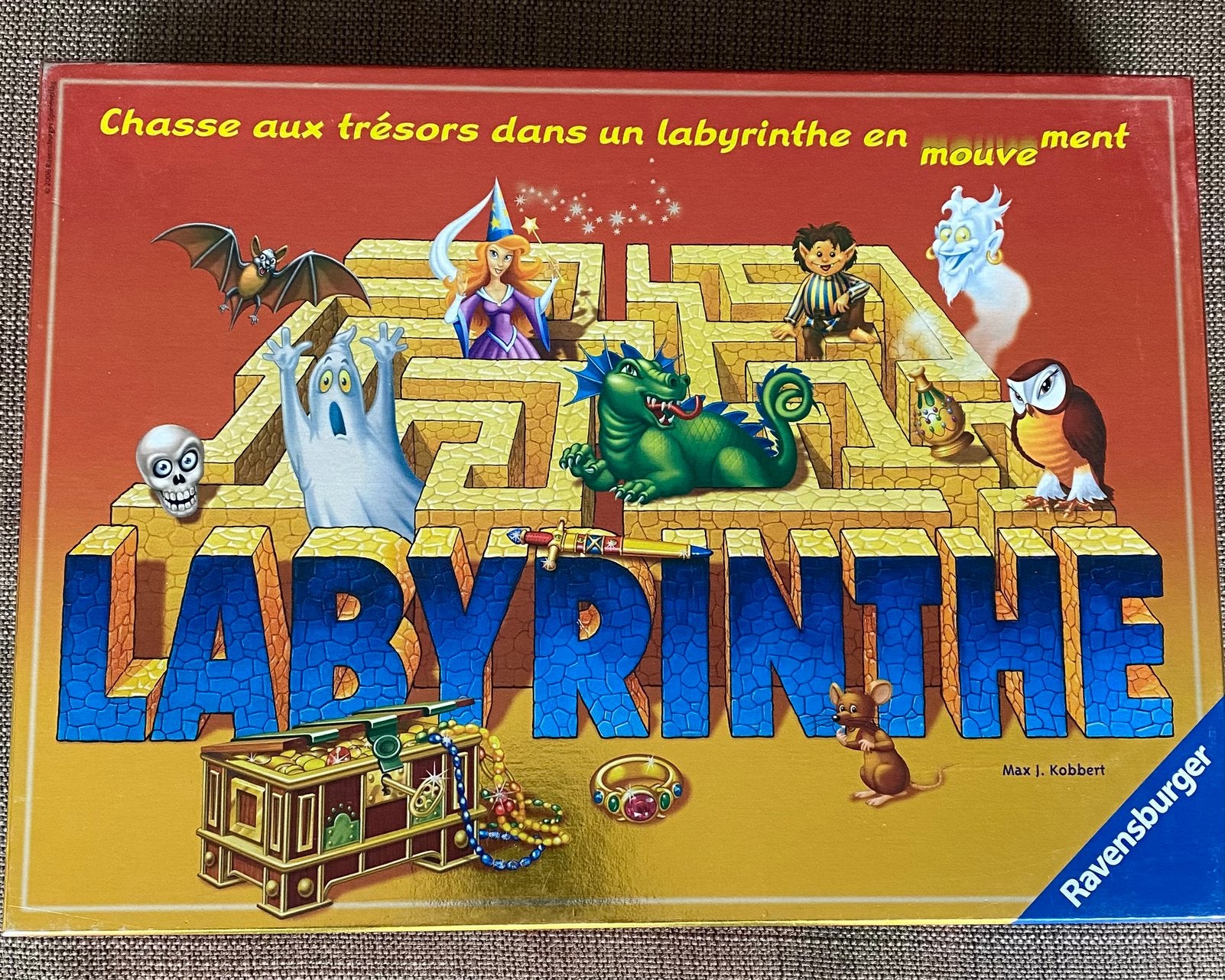 Jeu de société vintage Labyrinthe - Ravensburger - COMPLET, Ophalen, Zo goed als nieuw