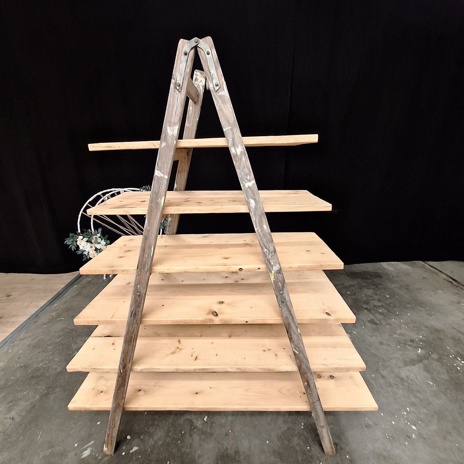 oude schilderstrap met 6 planken, decoratief en veel ruimte., Ophalen, Met plank(en), 150 tot 200 cm, 150 tot 200 cm