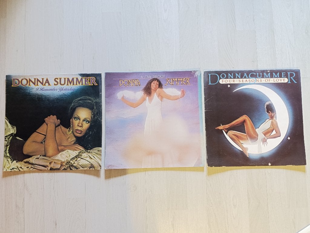 Disques vinyles Donna Summer A love Trilogy Four Seasons ..., Vinyle coloré, Enlèvement ou Envoi, Utilisé, Pop