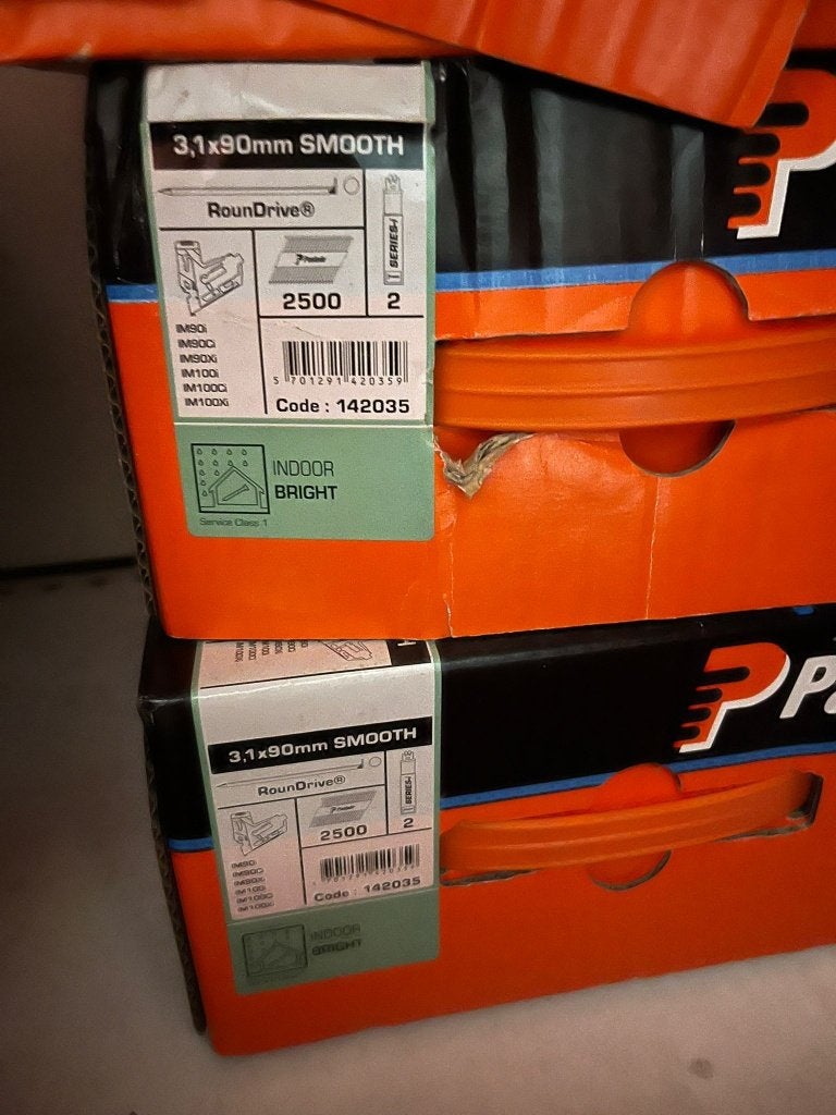 paslode schietnagels 3.1 * 75mm SMOOTH +gas, Bricolage & Construction, Enlèvement, Neuf