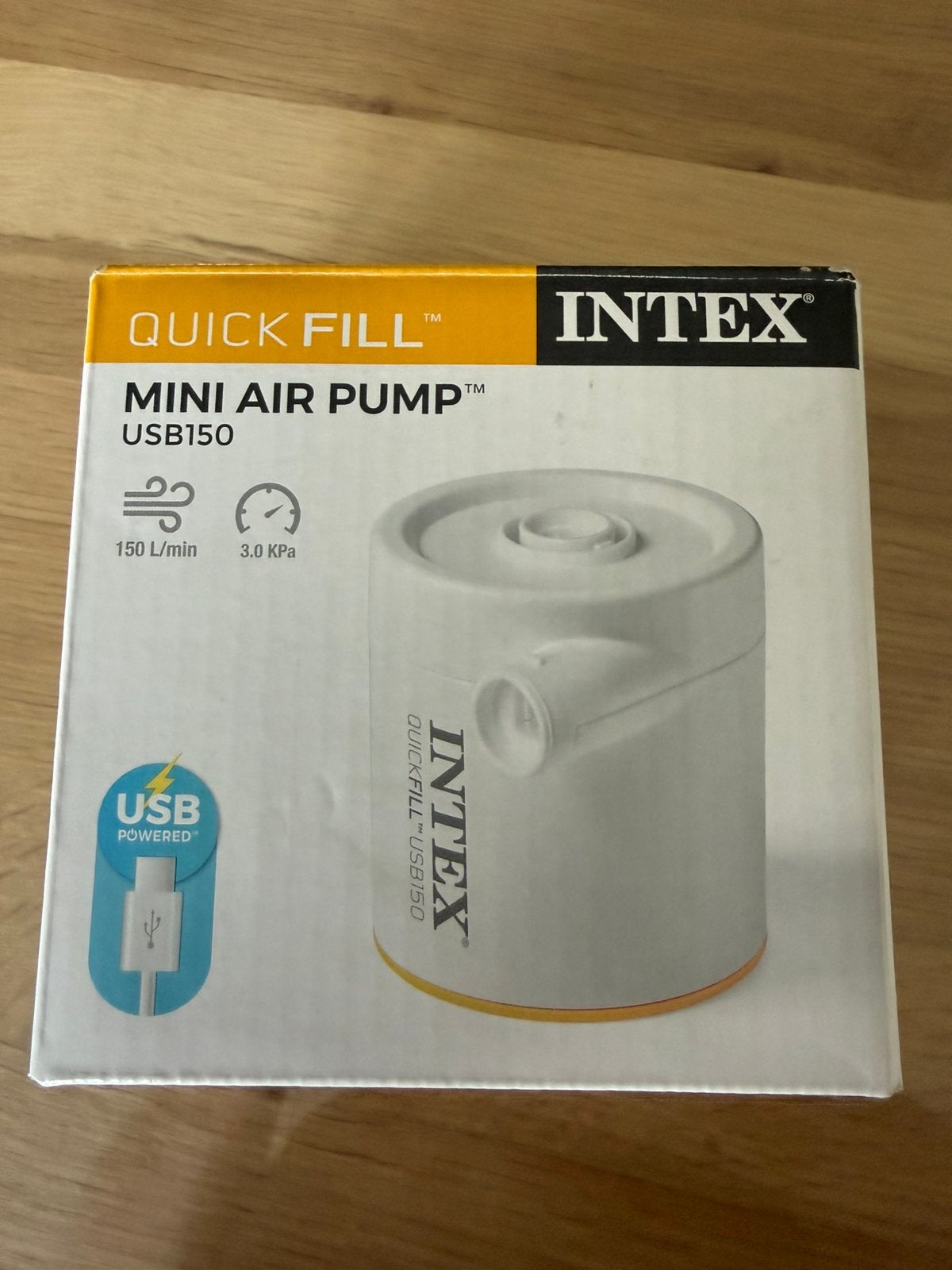 Mini-pompe à air à remplissage rapide Intex USB150, Caravanes & Camping, Pompes à air, Enlèvement ou Envoi, Neuf, Électrique