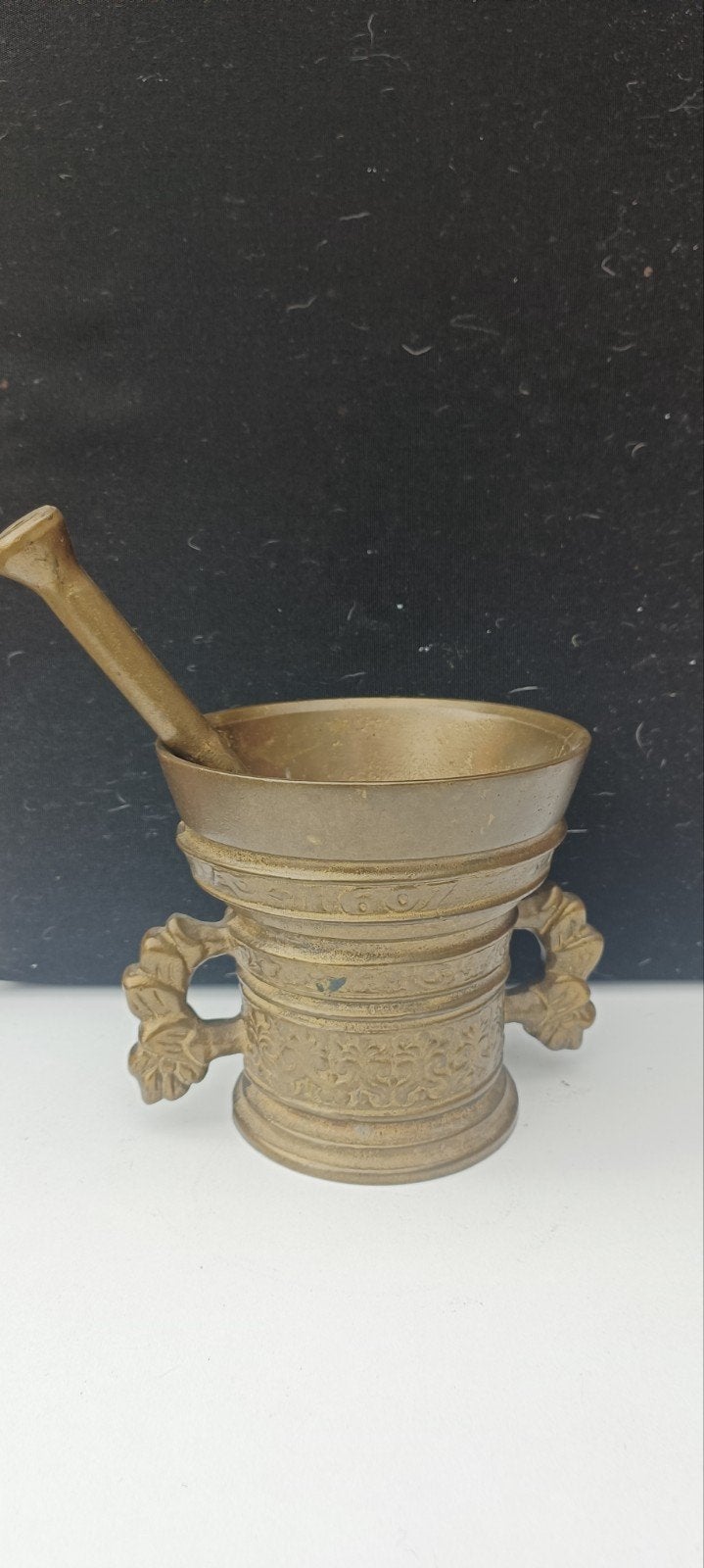 Mortier en bronze et cuivre 1607, Antiquités & Art, Enlèvement ou Envoi, Bronze