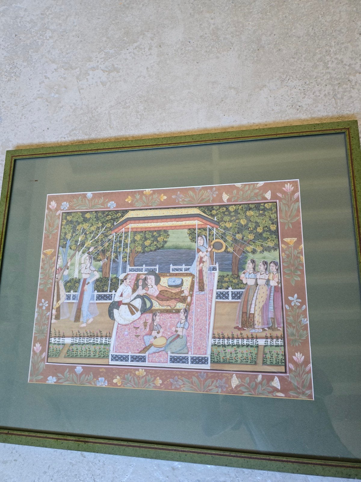 peinture indienne ancienne, Antiquités & Art, Tableau, Matériau naturel, Enlèvement, Inde