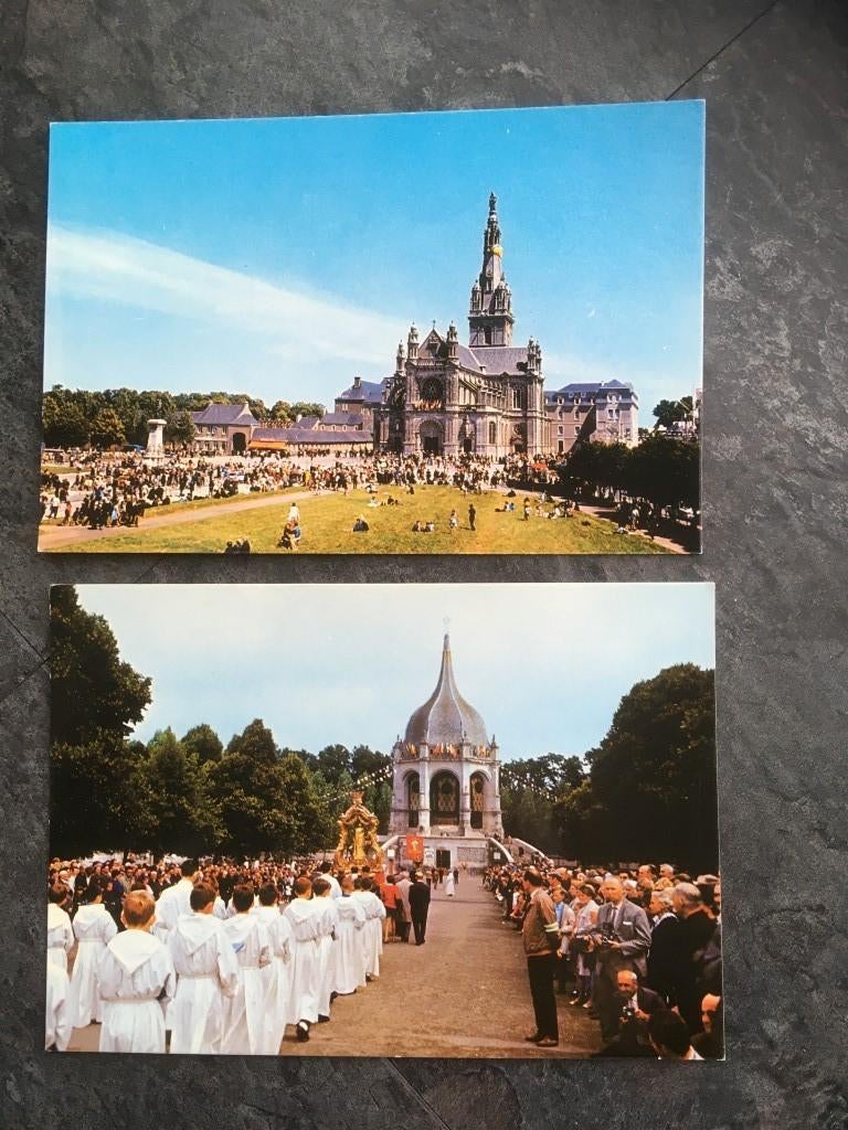 2 postkaarten bedevaart Sainte-Anne d'Auray, Verzamelen, Ophalen of Verzenden