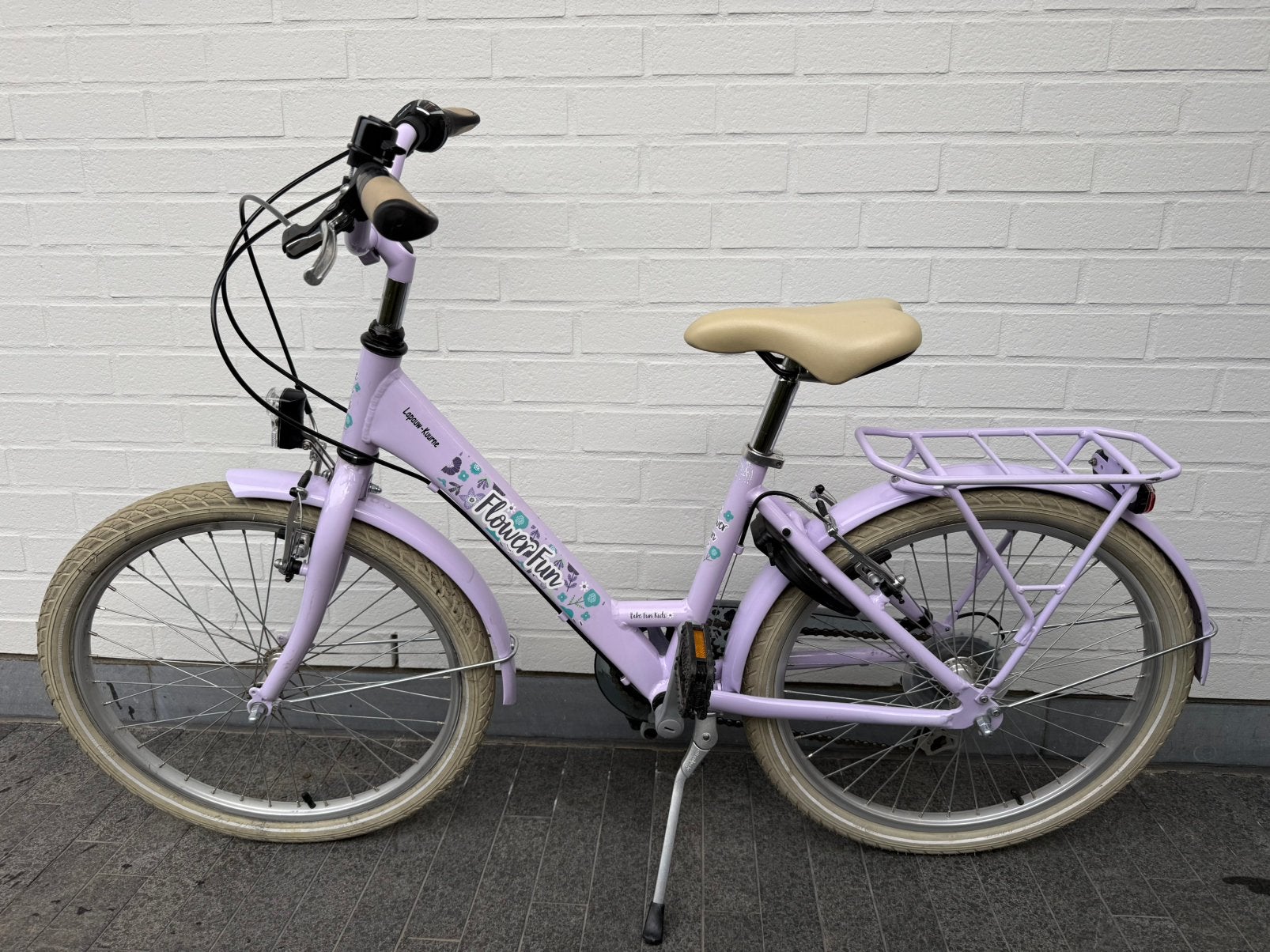 Meisjesfiets bikefun 22 inch, Fietsen en Brommers, Ophalen, 22 inch, Velgrem, Versnellingen