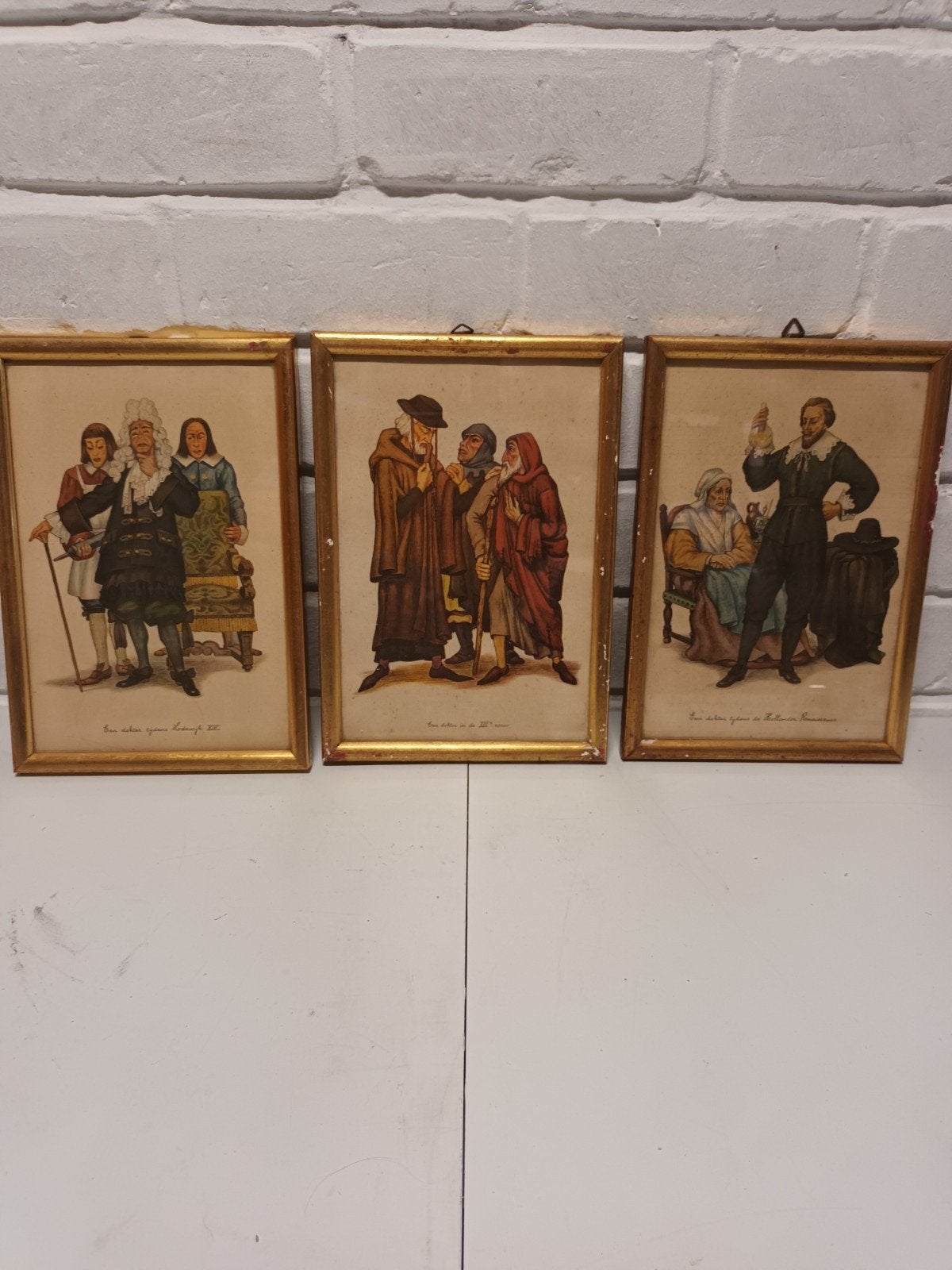 3 vintage prenten – Dokters & geneeskunde, Ophalen of Verzenden
