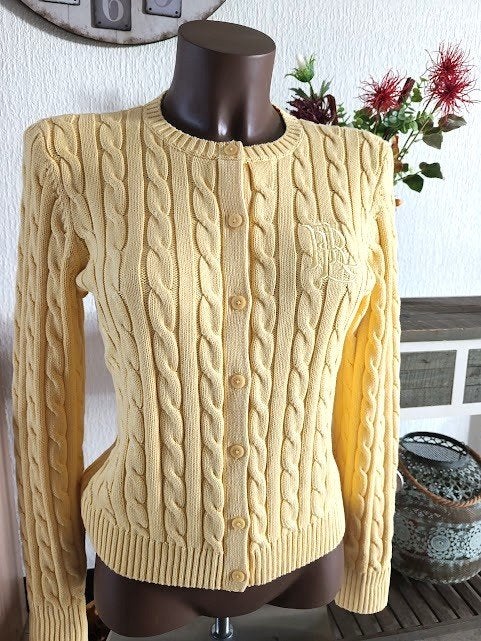 gilet cardigan Ralph Lauren taille M mailles torsadées, Enlèvement ou Envoi, Comme neuf