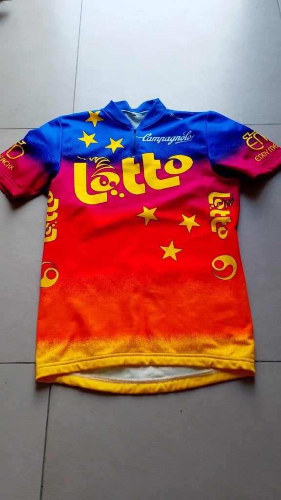 wielershirt Lotto Campagnolo 1985 maat L, Ophalen of Verzenden, Gebruikt, Kleding