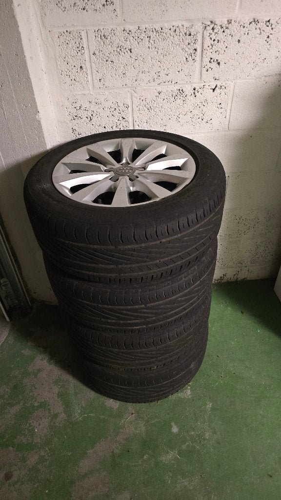 Jantes Audi A6 avec pneus (4), Autos : Pièces & Accessoires, Pneus & Jantes, Enlèvement, Pneu(s)