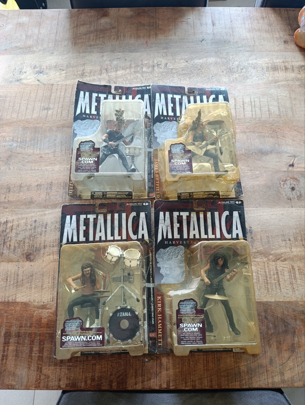 Complet set McFarlane toys METALLICA nooit open gedaan
