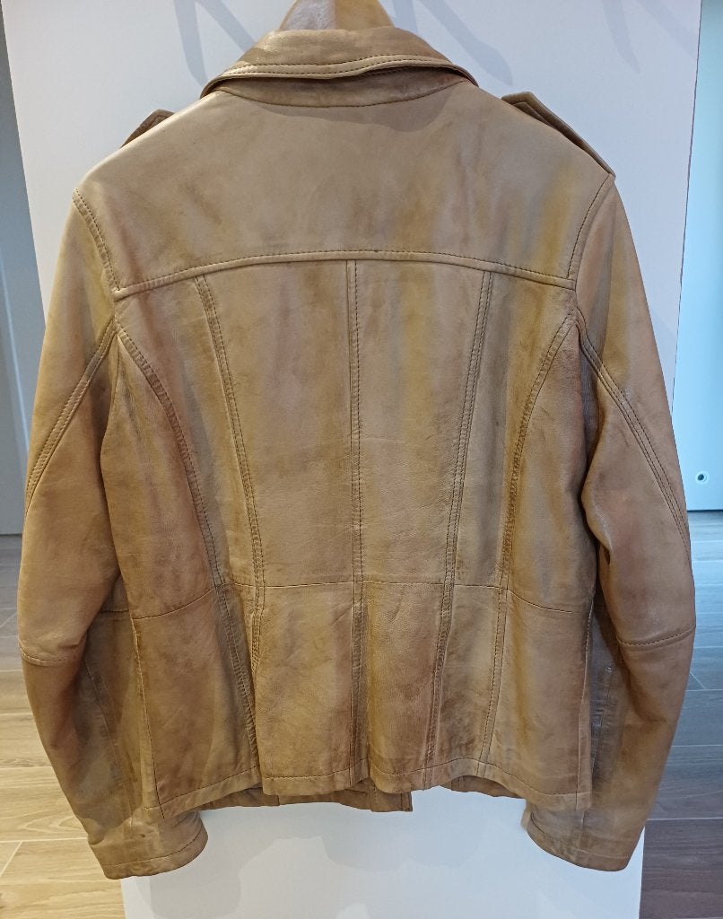 Lederen jas dames vintage, Kleding | Dames, Overige kleuren, Maat 42/44 (L), Ophalen of Verzenden, Oakwood
