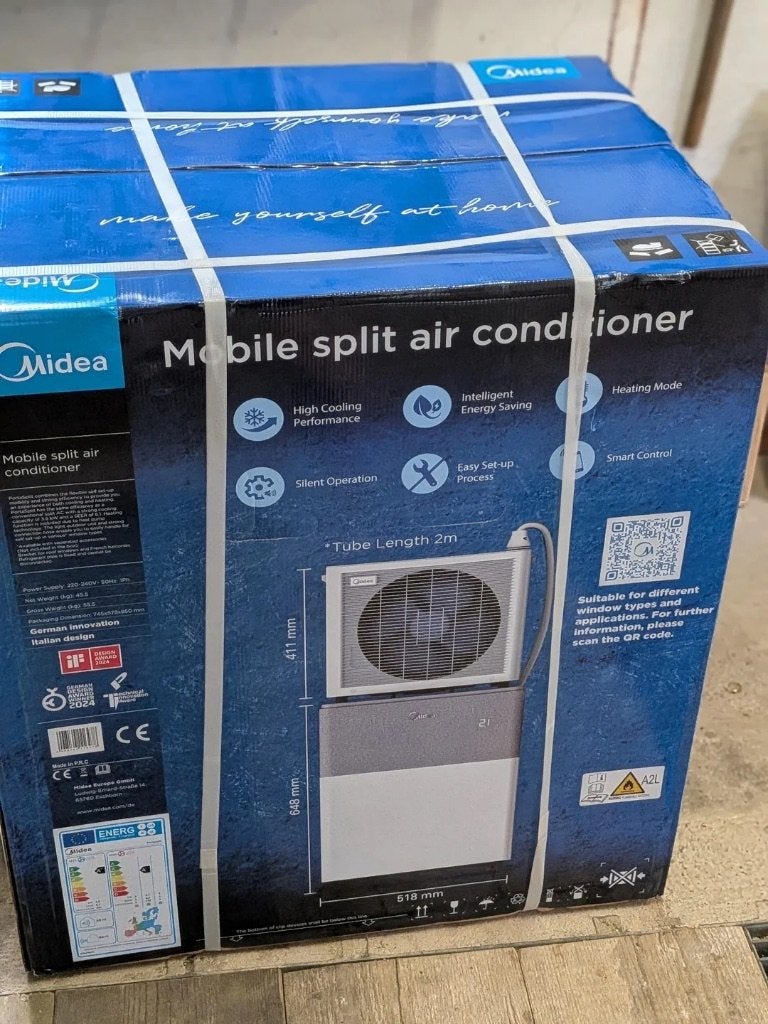 Midea PortaSplit 3,5 kW (12 000 BTU), Electroménager, Neuf, 60 à 100 m³, Classe énergétique A ou plus économe, Refroidissement et Déshumidification