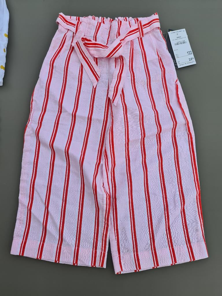 roze broek met rode strepen, JBC, 122 NIEUW, Kinderen en Baby's, Kinderkleding | Maat 122, Ophalen, Zo goed als nieuw, Broek